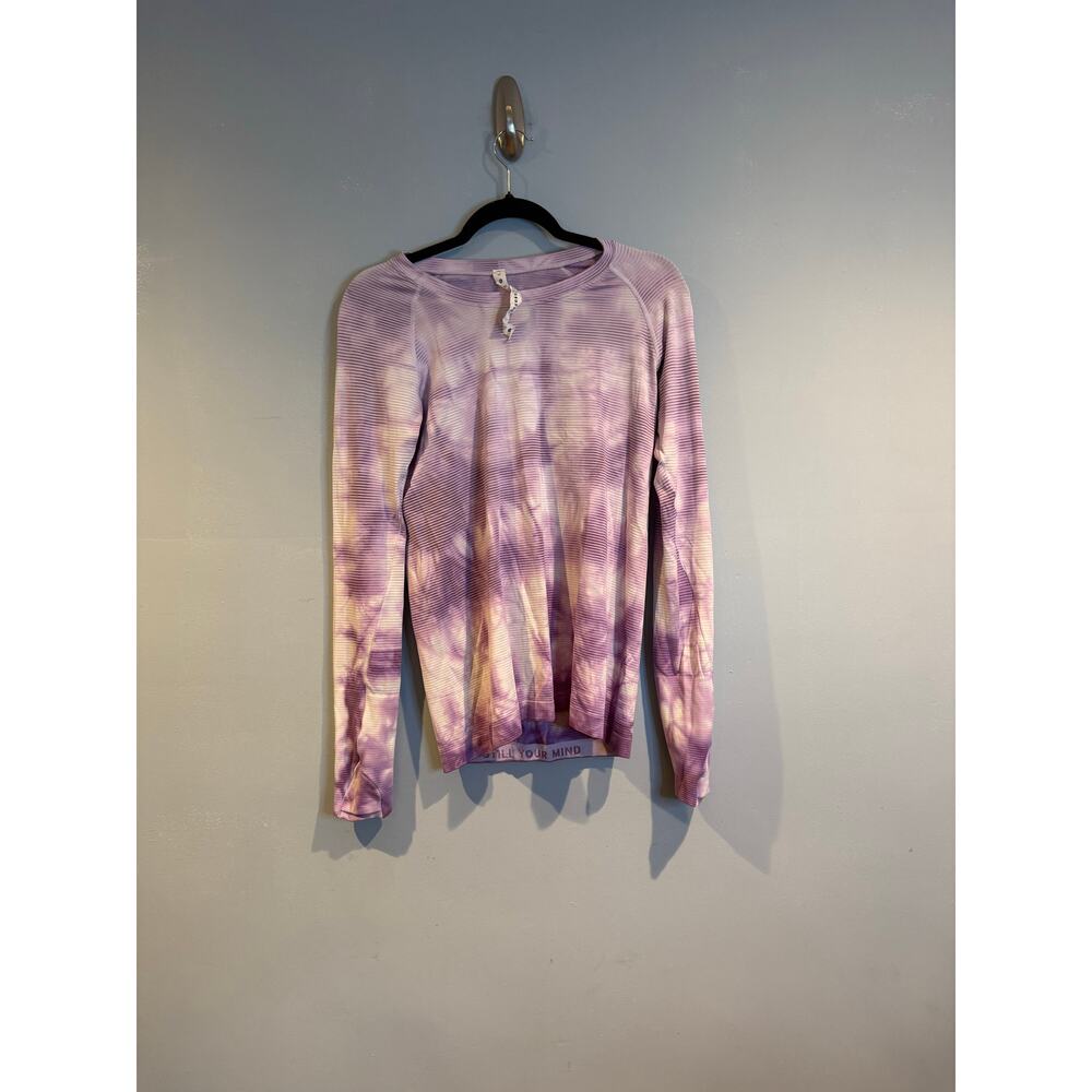 Lululemon Tie-Dye Long Sleeve Top – Size 10 – Purple & Cream